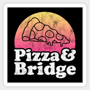 Pizza Lover Pizza and Bridge Sticker